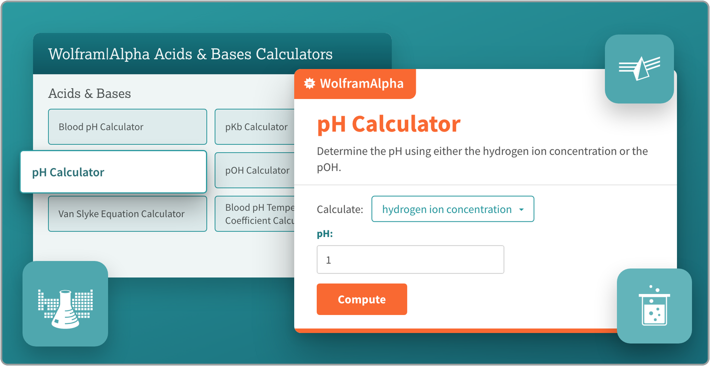 Wolfram|Alpha calculators screenshot